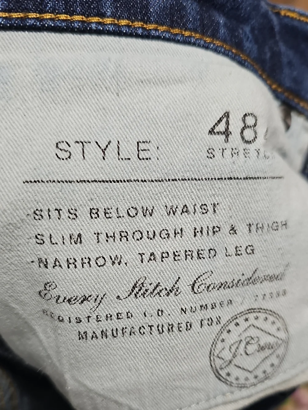 J. Crew Mens Slim Jeans in Dark Indigo Blue 34x30